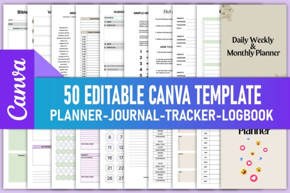 Download 50 Editable Canva Template KDP Interiors - Canva template kdp Collection