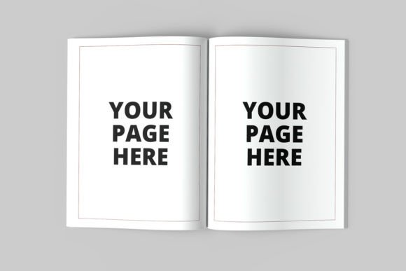 Download Isolated 8.5 X 11 Open Book Mockup - Book mockup Collection