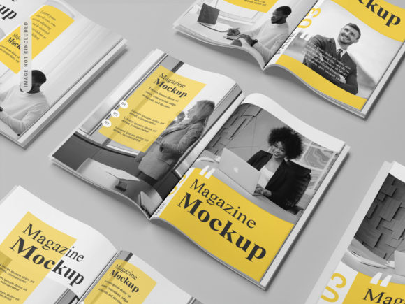 Download A4 Open View Magazine Mockup - Magazine mockup Collection