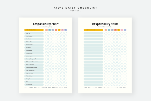 Download Daily Checklist Chore Chart for Kids - Daily checklist Collection