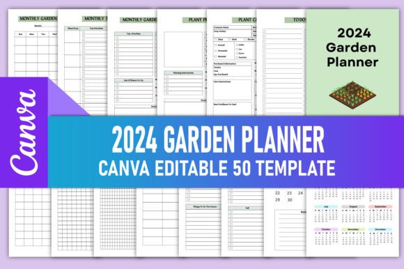 Download 2024 Garden Planner Canva Template KDP - Canva template kdp Collection