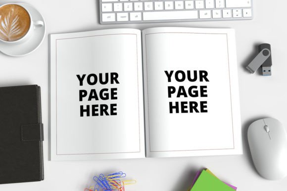 Download 8.5 X 11 Open Book Mockup Psd and Jpg - Book mockup Collection