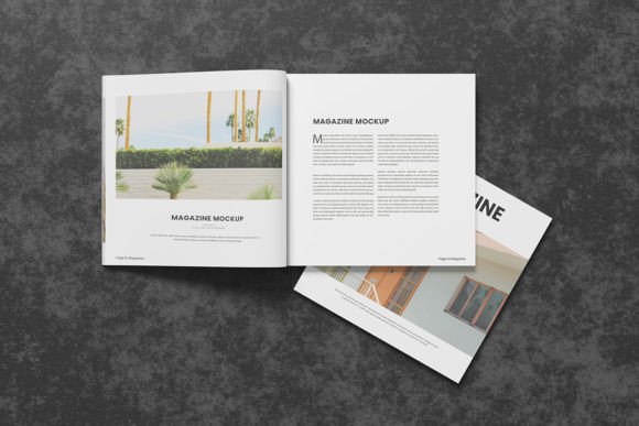 Download Top View Square Magazine Mockup - Premium Resources
