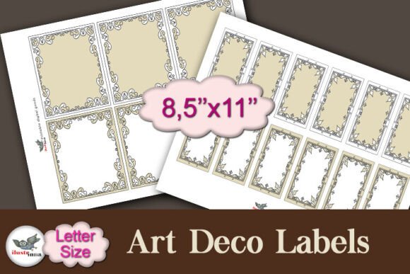 Download Art Deco Printable Labels - Letter Size - Printable labels Collection