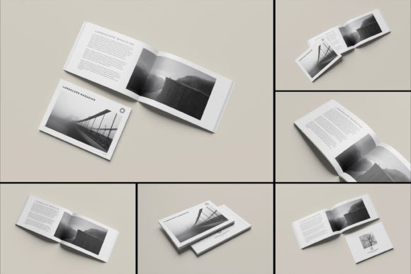 Download A4 Landscape Magazine Mockup - Magazine mockup Collection