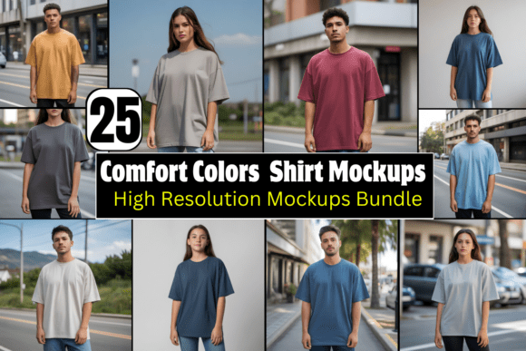Download Comfort Colors T-Shirt Mockups Bundle - Premium Resources