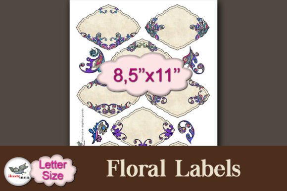 Download Floral Printable Labels - Letter Size - Printable labels Collection