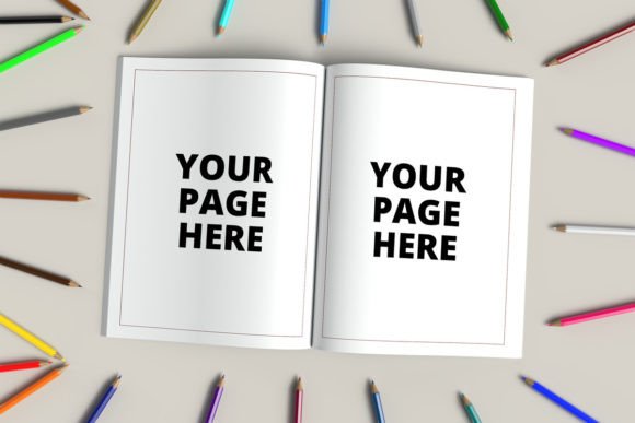 Download 8.5 X 11 Inch Coloring Book Mockup - Book mockup Collection