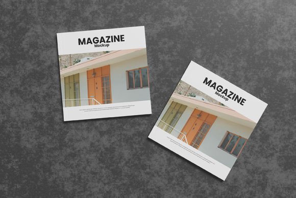 Download Cover Square Magazine Mockup - Premium Resources